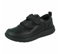 (Black, UK 6.5 Child) Boys Clarks Hook & Loop School Shoes Scape Flare Y