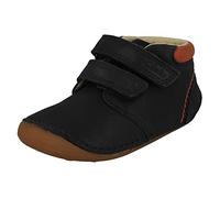 Clarks Boys Soft Hook & Loop Ankle Boots Tiny Play T - Navy Leather - UK Size 4G - EU Size 20 - US Size 4.5W
