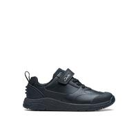 Clarks Boys Steggy Stride Kid Black Leather Riptape,Lace Up