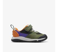 Clarks Boys Steggy Stride Toddler Green Combination Riptape,Trainers Leather