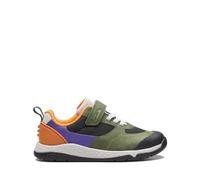 Clarks Boy's Steggystride K Sneaker, Green Combi, 1 UK