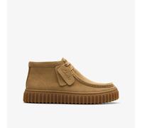 Clarks Boys Tor Hill Older Dark Sand Suede Boots - Beige - Size UK 1