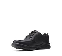 Clarks Bradley Vibe, mens Low-Top Sneakers, Black tumbled leather, 9.5 UK