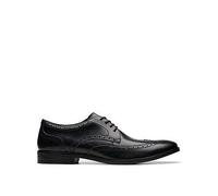Clarks Brandon Limit Brogue Shoes - Black, Black, Size 10, Men Black