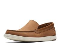 Clarks Men's Bratton Loafer, Dark Tan Nubuck, 8.5 UK