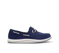 Clarks Brinkley Edge Navy Canvas Slip Ons,boat Shoes In Blue Blue