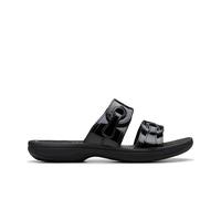 Clarks Brinkley Maye Synthetic Sandals In Black Patent Size 5