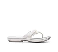 Clarks Women's Brinkley Reyna Womens Toe Post Sandals - White - Size: 7