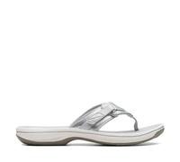 Clarks Brinkley Sea Synthetic Sandals In Silver Size 4