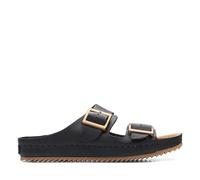 Clarks Brookleigh Sun Leather Sandals In Black Size 4