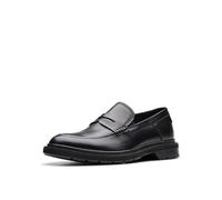 Clarks Men's Burchill Penny Loafer Flat, Black Leather, 9 UK