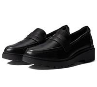 Clarks Calla Ease Women's Loafer Flat, Black Leather, 2.5 UK