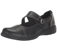 Clarks Carleigh Women's Mary Jane Flat Leather Slim, Black (Black Leather), 43.5 EU