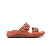 Clarks Cecily Step Burnt Orange Flat Sandals,sliders Orange