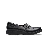 Clarks Premium Women's Certina Ease Slipper, Black Leather, 3.5 UK