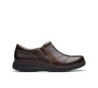 Clarks Certina Pure Dark Brown Leather Slip Ons Brown 7-Standard Fit