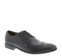 Clarks Chart Limit G Fit Lace Up Brogue Shoes - Black - 7 UK