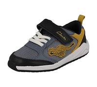 Clarks Childrens Big Cat Detailed Trainers Aeon Cheat K - Denim Blue Suede Leather - UK Size 7G - EU Size 24 - US Size 7.5W