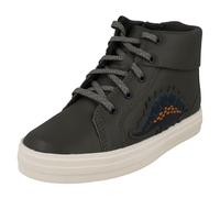 Clarks Childrens Boys Girls Animal Detailed Lace Up Ankle Boots Nova City