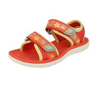 Clarks Childrens Casual Summer Sandals Surfing Tide K - Coral Textile - UK Size 11F - EU Size 29 - US Size 11.5M