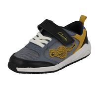 Clarks Childrens Clarks Big Cat Detailed Trainers Aeon Cheat K - Denim Blue - UK 9 Child