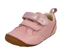 Clarks Childrens Clarks Casual Hook And Loop Strap Shoes Tiny Sky T - Light Pink - UK 5.5 Infant - G