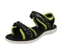 Clarks Childrens Clarks Pattern Detailed Adjustable Sandals Surfing Tide - Navy Interest - UK 10 Child