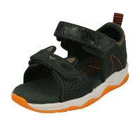 Clarks Childrens Clarks PLAYPRINT Big Cat Detailed Sandals Clowder Print T - Khaki Combi - UK 5 Infant
