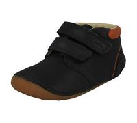 Clarks Tiny Play T Navy leather Kids Boys First Shoes 6957-86F in a Plain Leather in Size 4.5