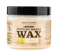 CLARK'S Chopping Board Wax - Enriched with Lemon and Orange Oils - Beeswax and Carnauba Blend - Mineral Oil Beeswax Mix - Chopping Board Wax - Butcher Block Conditioner - Carving Board - (177ml)