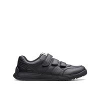 Clarks CICA Star Orb Youth Leather Trainers in Black Size 6.5