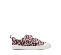 Clarks City Bright K. Pink Combi Textile/Canvas Girls Shoes Wide Fit 9 UK Child