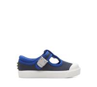 Clarks City Dance T Boys Infant Canvas Shoes 5 Navy Dinosaur Print