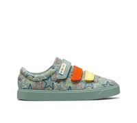 Clarks City Lane Kid Green Combination Canvas | Size: 12.5-Standard Fit Clarks Green 12.5-Standard Fit