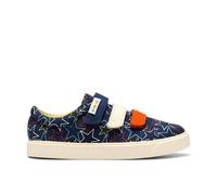 Clarks City Lane Kid Navy Combination Canvas in Blue | Size: 8.5-Standard Fit Clarks Blue 8.5-Standard Fit