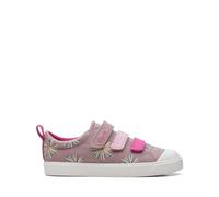 Clarks City Vibe Kid Textile Canvas in Dusty Pink Wide Fit Size 2½