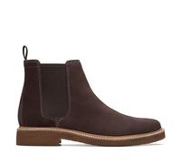 CLARKS Clarks Clarkdale Easy Suede Boots In Dark Brown Standard Fit Size 11