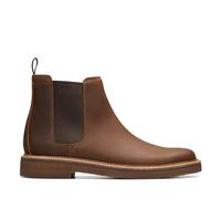 Clarks Clarkdale Easy Brown waxy leather Mens Chelsea Boots 7353-27G in a Plain Leather in Size 9.5