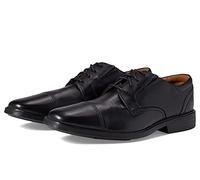 Clarks Men's Clarkslite Cap Oxford, Black Leather, 8 UK