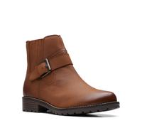 Clarks Clarkwell Strap 26167536 Womens Brown Leather Casual Dress Boots