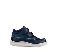 Clarks Cloud Tuktu Boys Infant Suede Leather Riptape Boots UK 8 F Infant Navy