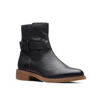 Clarks Cologne Strap 26174771 Womens Black Wide Ankle & Booties Boots