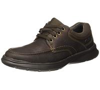 Clarks Cotrell Edge Leather Shoes in Brown Oily Wide Fit Size 9½