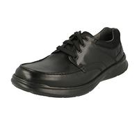 Clarks Cotrell Edge Black leather Mens comfort shoes 3738-58H in a Plain Leather in Size 7.5