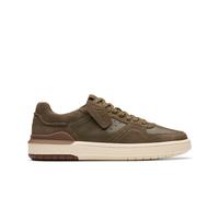 Clarks Courtlite2 Lo Khaki Suede Trainers,lace Up In Green Green 8-Standard Fit