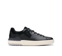 Clarks Courtlite2 Run Black Leather Lace Up,trainers Black 9-Standard Fit