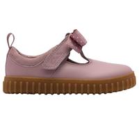 Clarks Cove Bow T Bar Pink Leather Kids first shoes 8391-46F in a Plain Suede Leather in Size 6.5
