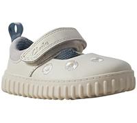 Clarks Cove Flower T. Cotton Leather Girls First Shoes 6 Child UK