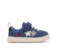 Clarks Cove Go Toddler Blue Leather Trainers, Riptape | Size: 3-Standard Fit Clarks Blue 3-Standard Fit