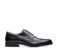 Clarks Craftarlo Limit Black leather Mens Brogues 7145-27G in a Plain Leather in Size 8.5
